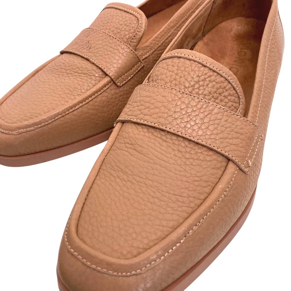 SOLD Vionic Sellah tan Leather Loafers shoes 9 Pebbled comfort preppy minimalist - Picture 5 of 15